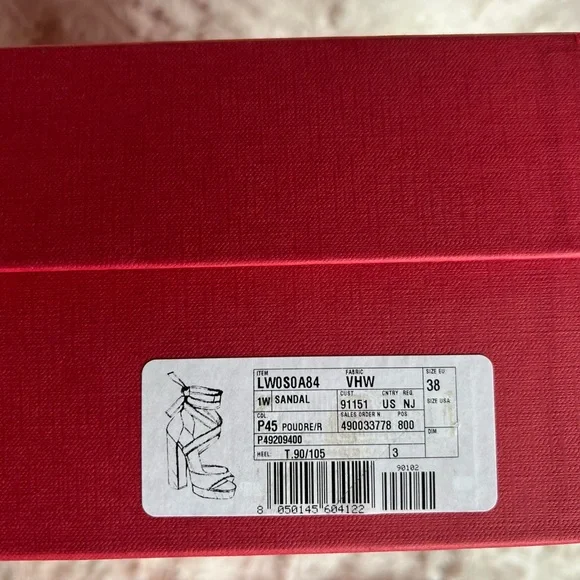 Valentino Garavani Velvet Strappy Sandal Heels in Poudre Ballet Pink so 38 US 8 - Picture 13 of 16